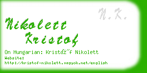 nikolett kristof business card